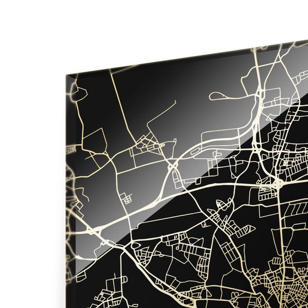 Billeder Hannover City Map - Classic Black