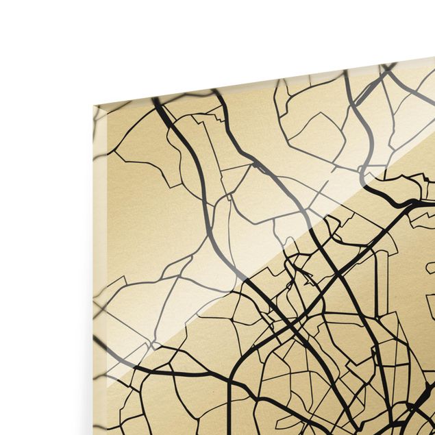 Glas magnettavla Cologne City Map - Classic