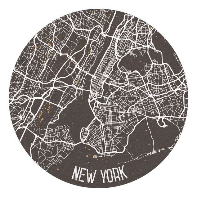 Moderne tapet City Map New York- Retro