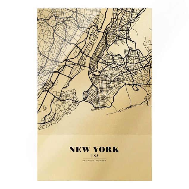 Billeder arkitektur og skyline New York City Map - Classic