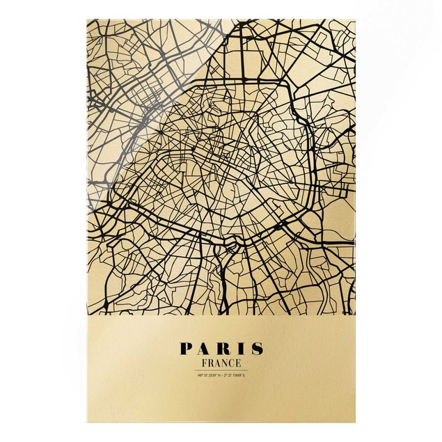 Billeder arkitektur og skyline Paris City Map - Classic