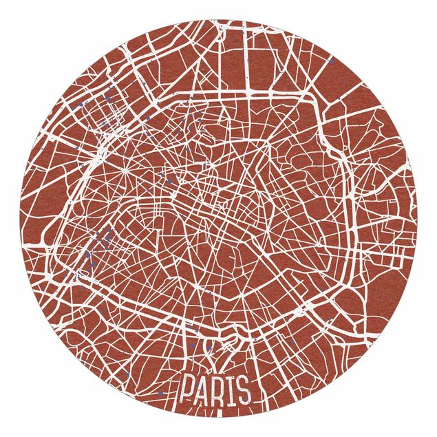 Moderne tapet City Map Paris - Retro