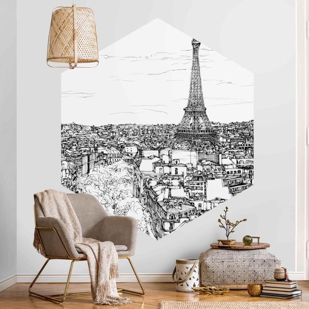 Fototapet arkitektur og skyline City Study - Paris