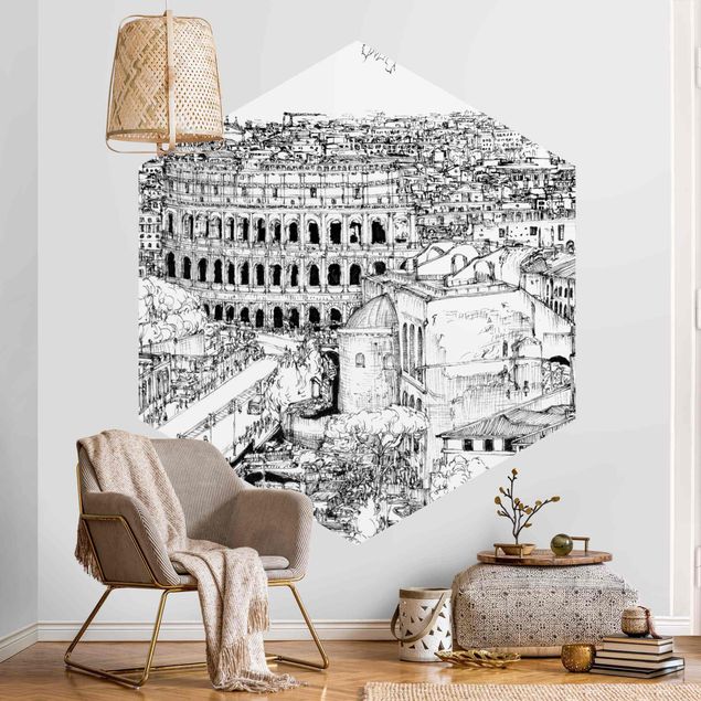 Moderne tapet City Study - Rome