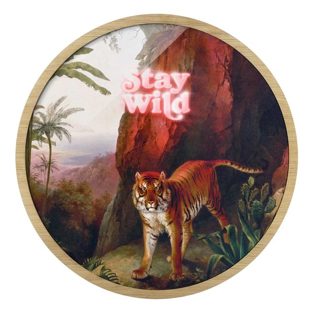 Indrammede plakater dyr Stay Wild Tiger