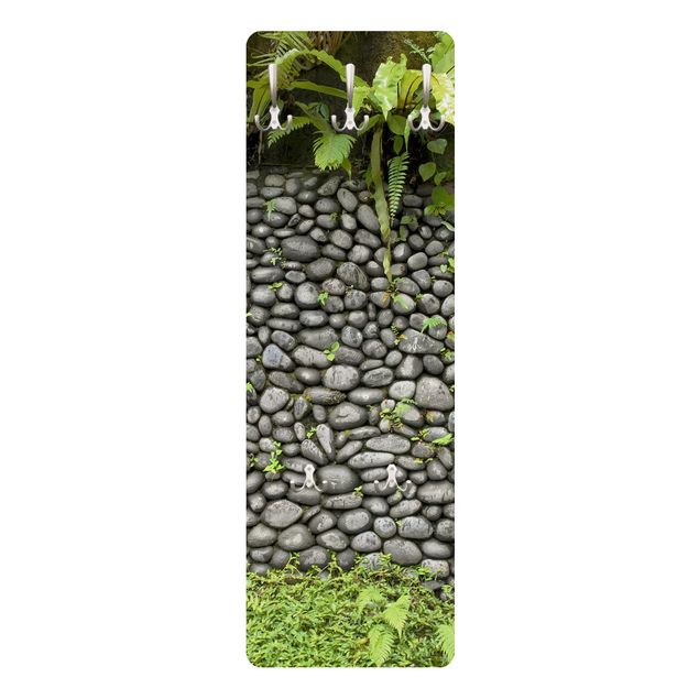 Knagerækker grå Stone Wall With Plants