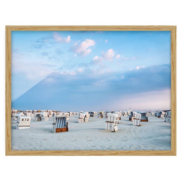 Billeder strande Beach Chairs On The North Sea Beach