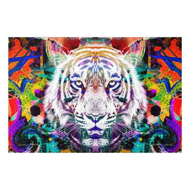 Billeder farvet Street Art Tiger