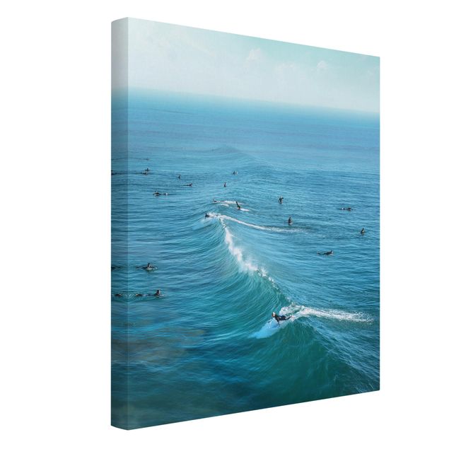 Billeder på lærred landskaber Surfer At Huntington Beach