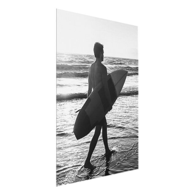 Billeder strande Surfer Boy At Sunset