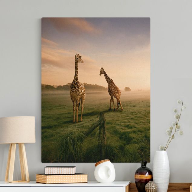 Billeder på lærred giraffer Surreal Giraffes