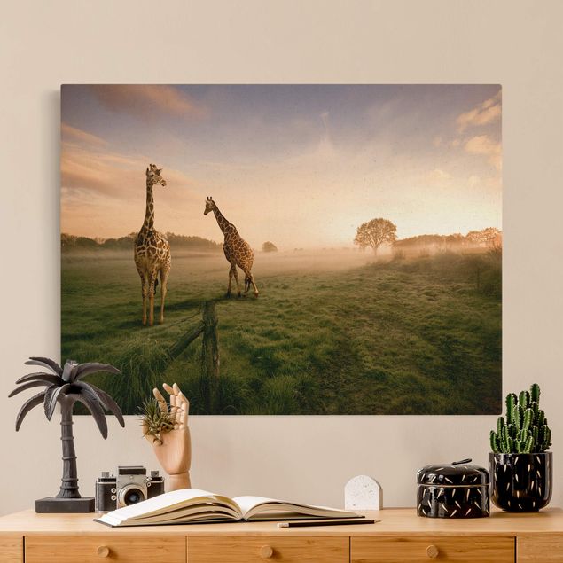 Billeder på lærred giraffer Surreal Giraffes