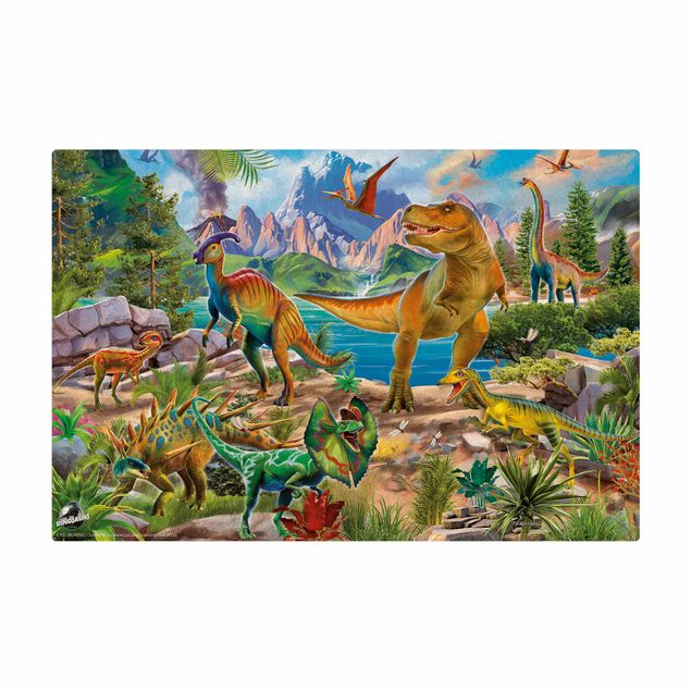 store gulvtæpper T-Rex And Parasaurolophus