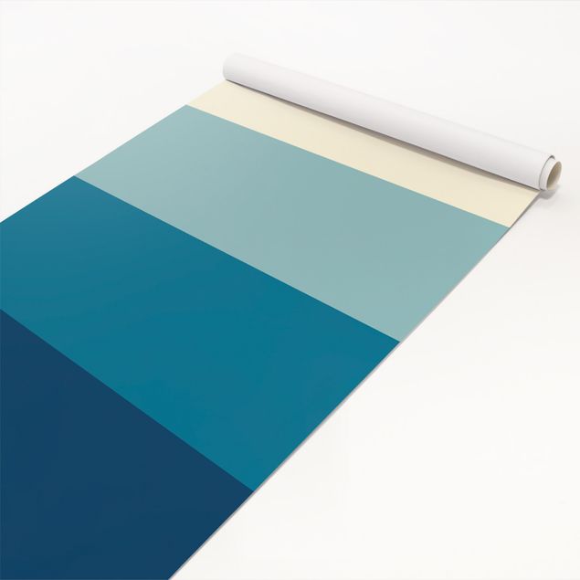 Møbelfolier skabe Deep Sea 4 Stripes Set - Pastel Turquoise Teal Prussian Blue Moon Gray