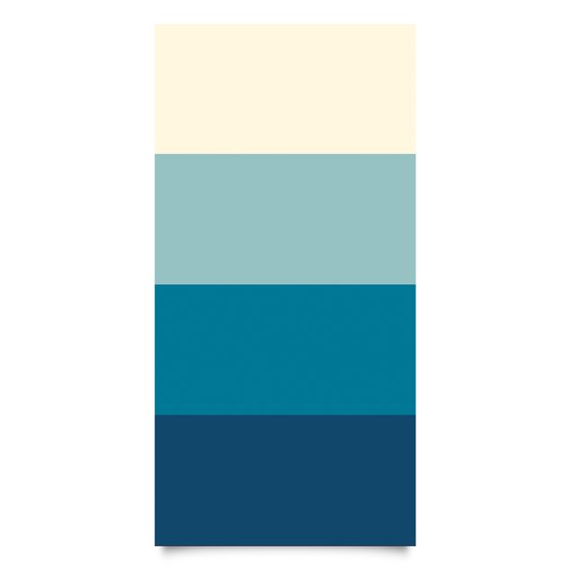 Møbelfolier sideborde Deep Sea 4 Stripes Set - Pastel Turquoise Teal Prussian Blue Moon Gray