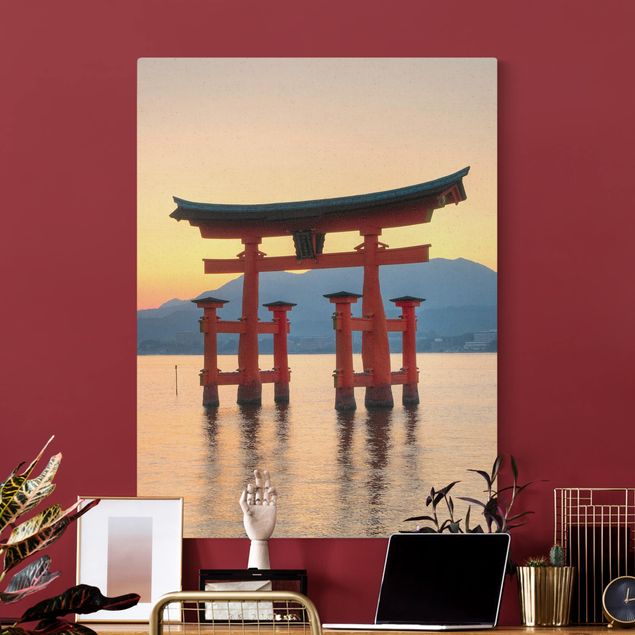 Billeder på lærred Asien Torii Near Itsukushima