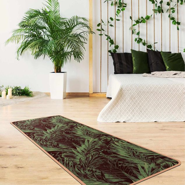 moderne gulvtæppe Tropical Undergrowth Green