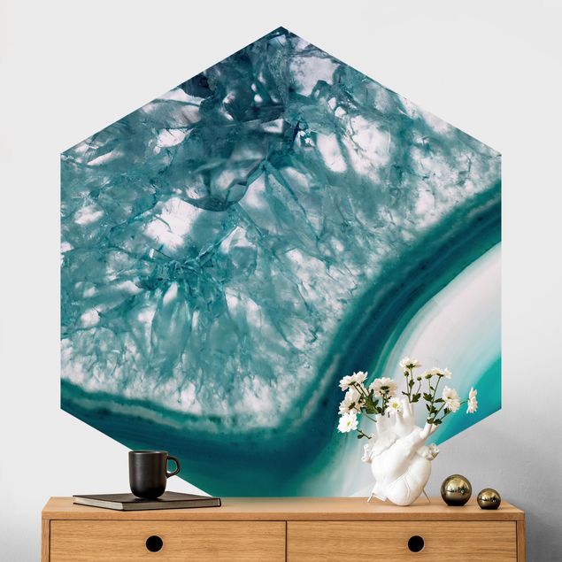 Fototapet natursten Turquoise Crystal
