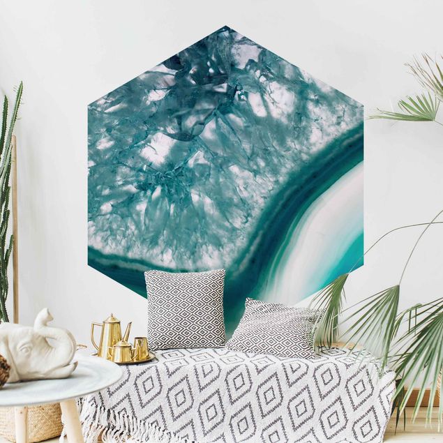 Tapet moderne Turquoise Crystal