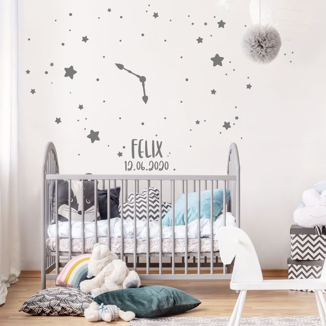 Wallstickers Watch Customised text Stars