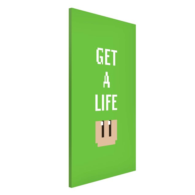 Magnettavler ordsprog Video Game Text Get A Life In Green