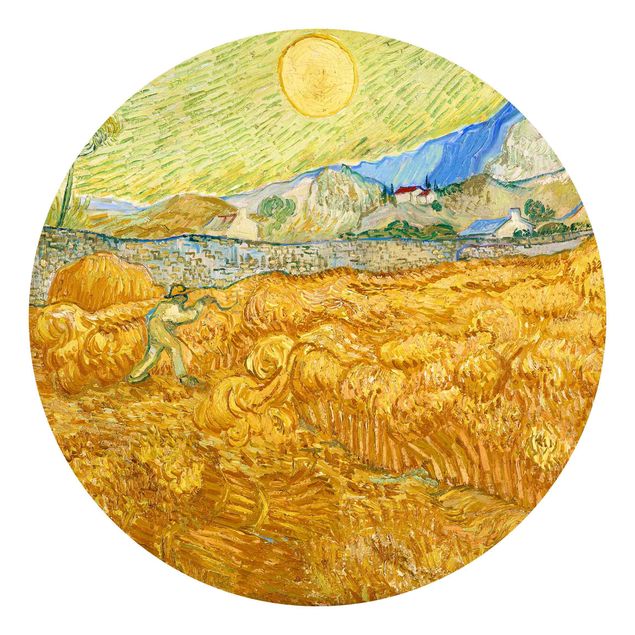 Kunst stilarter post impressionisme Vincent Van Gogh - The Harvest, The Grain Field