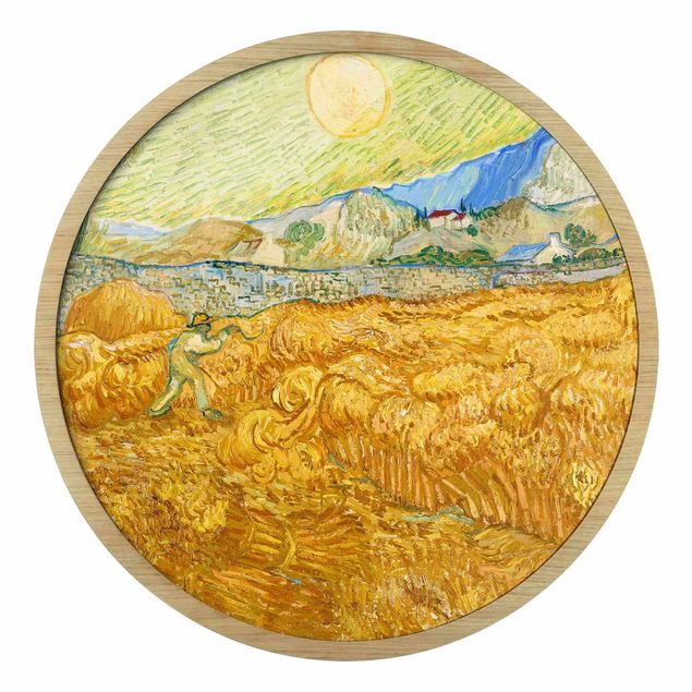 Rund billeder Vincent Van Gogh - Wheatfield With Reaper