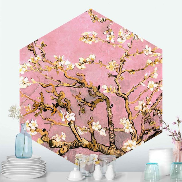 Kunst stilarter impressionisme Vincent Van Gogh - Almond Blossom In Antique Pink