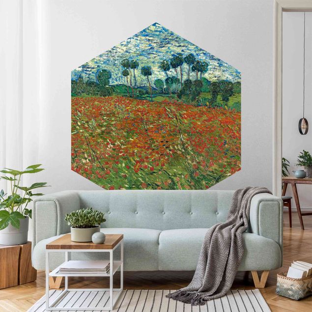 Kunst stilarter impressionisme Vincent Van Gogh - Poppy Field