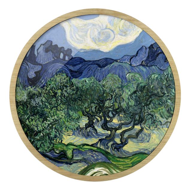 Rund billeder Vincent Van Gogh - Olive Trees