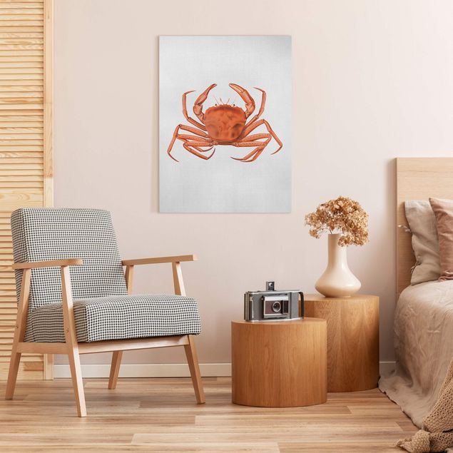 Billeder landskaber Vintage Illustration Red Crab