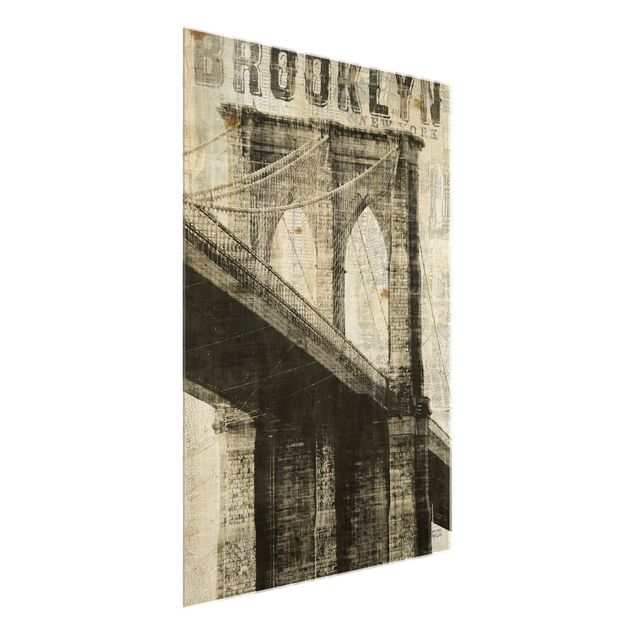 Billeder arkitektur og skyline Vintage NY Brooklyn Bridge
