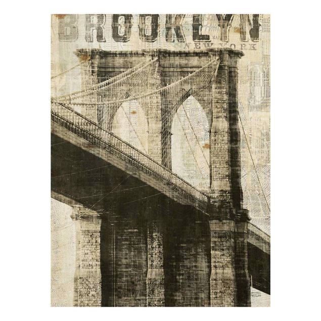 Billeder retro Vintage NY Brooklyn Bridge