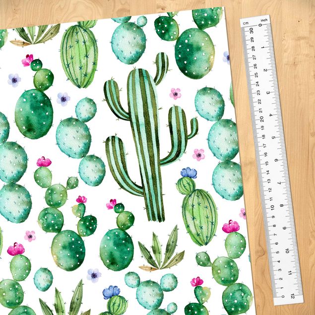 Tapet Watercolour Cactus
