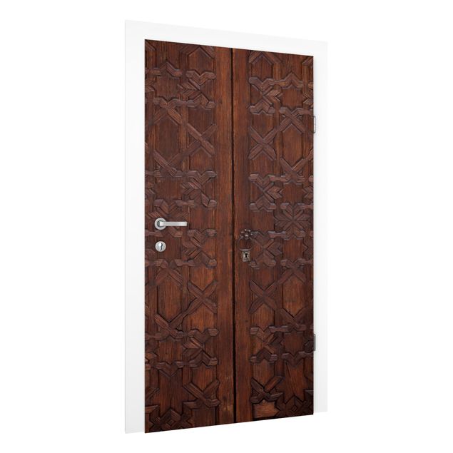 køkken dekorationer Old Decorated Wooden Door In The Alhambra Palace