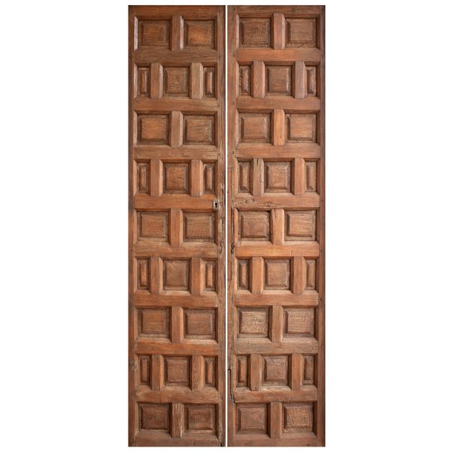 Tapet med trælook Mediterranean Wooden Door From Granada