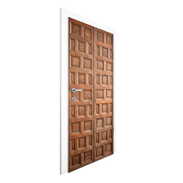 Dørtapet trælook Mediterranean Wooden Door From Granada