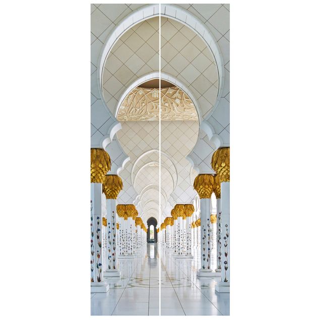Fototapet arkitektur og skyline Mosque In Abu Dhabi