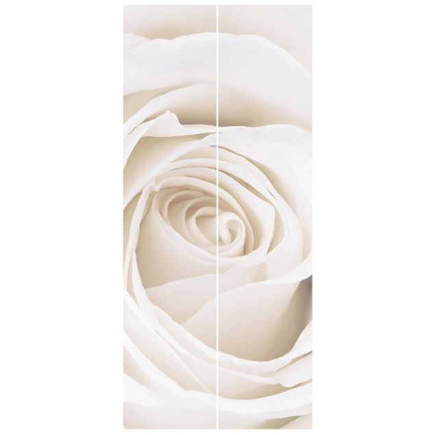 Tapet blomster Pretty White Rose