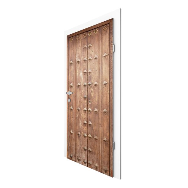 Tapet mønster Rustic Spanish Wooden Door