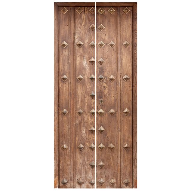 Moderne tapet Rustic Spanish Wooden Door