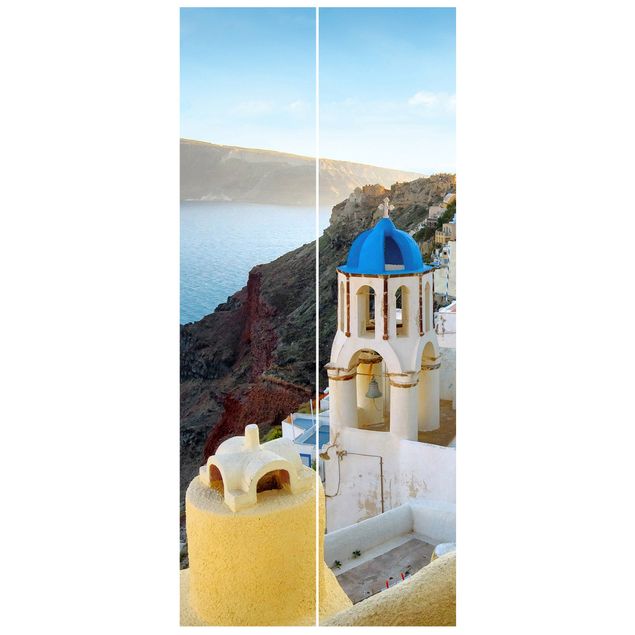 Dørtapet landskaber Santorini