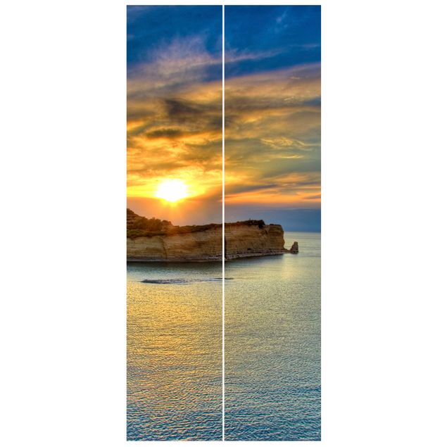 Fototapet solnedgange Sunset Over Corfu