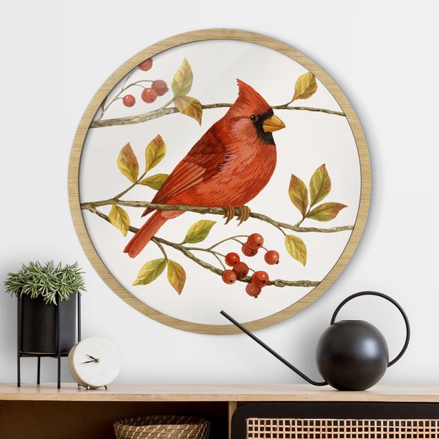 Børneværelse deco Birds And Berries - Northern Cardinal