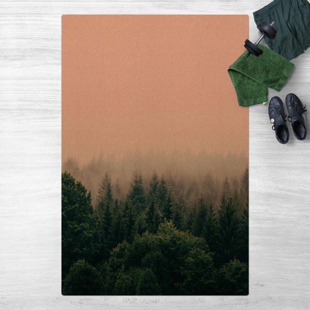 moderne tæppe Foggy Forest Twilight