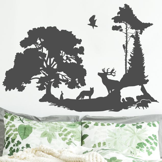 Wallstickers skovens dyr Forest clearing