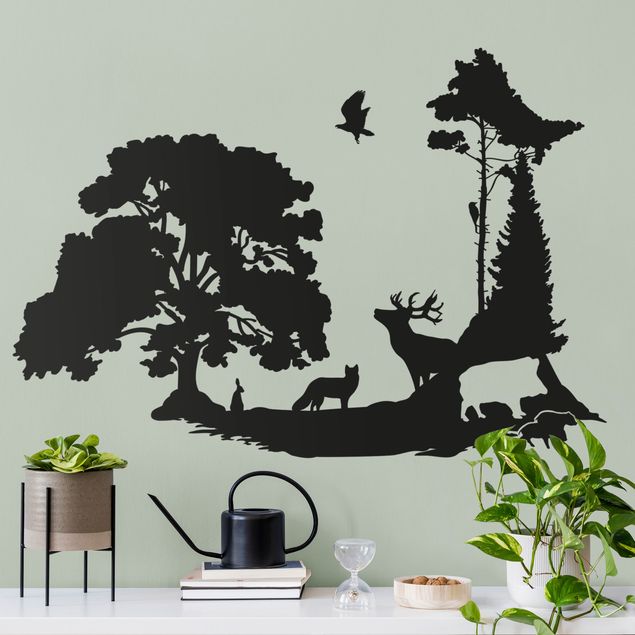 Wallstickers træer Forest clearing