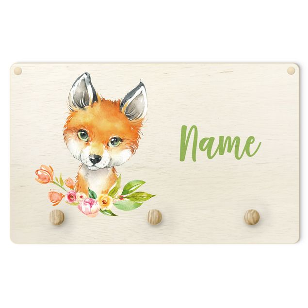 Knagerækker dyr Forest Animal Baby Fox With Customised Name