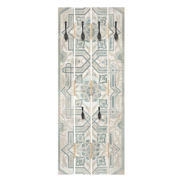 Knagerækker hvid Wood Panels Persian Vintage III