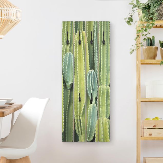 Knagerækker blomster Cactus Wall